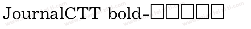 JournalCTT bold字体转换
